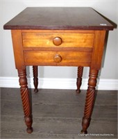 2 Drawer Walnut Lamp Table