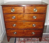 5 Drawer Mohagany Sheraton Chest of Drawers