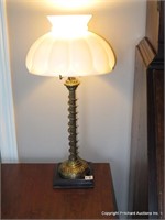 Brass Coloum  Table Lamp