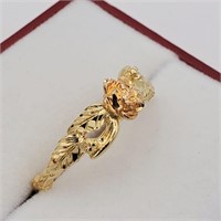 Yellow & Rose Gold Plated Floral Ring