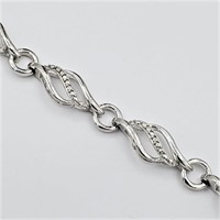 Sterling SIlver Diamond Bracelet