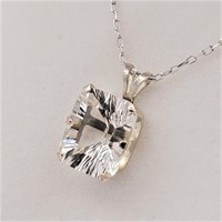 Genuine White Topaz Pendant