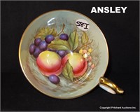 Signed Ansley Floral Interior Tea Cup