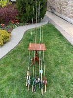 Antique Fishing Rods & Reels Lot