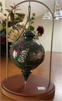 Signed Glass Ornament Painted From The Inside