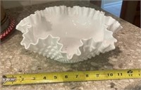 White glass bowl