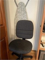 Office chair and ironing board