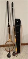 Racket, Pool Cue And Golf Clubs