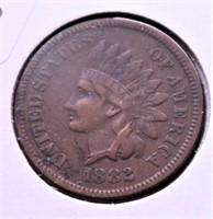 1882 INDIAN HEAD CENT VF