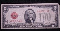 1928 G TWO DOLLAR RED SEAL VF