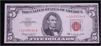 1963 5 $ STAR RED SEAL XF
