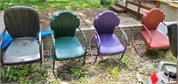 Vintage metal chairs- 4