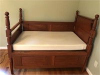 Antique Wooden Child's Bed with 2 Folding Sides