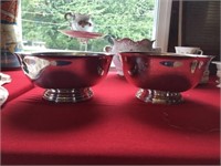 (2) Silver Plated Serving Bowls