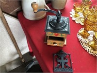 Coffee Mill with Paint Decoration, Zion Trivet