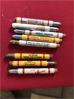 (8) Early Advertising Bullet Pens