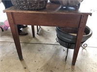 Vintage Wooden Tapered Leg Table