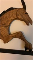 Wooden horse wall decor 40 inches x 20 inches