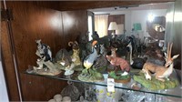 Animal figurines shelf lot
