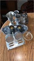 Pewter and plated lot