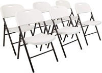 Amazon Basics Folding Plastic Chair, 6-Pack