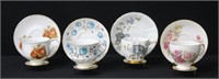 4 Assorted China Tea Cups & Saucers