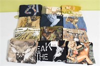 (12) XL Hunting Theme T-Shirts