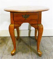 Small Wood End Table with Drawer