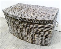 Wicker Trunk with Contents