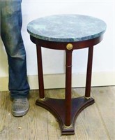 Small Marble Top Side Table Plant Stand