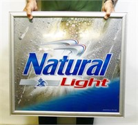 Natural Ice Mirrored Wall-Hanging Pub Sign