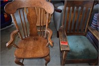 Misc. Chairs, 1 Rocking, 3 Wooden Armchair