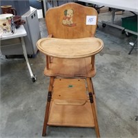 Old childs high chair / walker