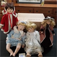 Group of 4 dolls