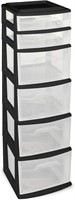 HOMZ Plastic 6 Drawer Medium Storage Tower