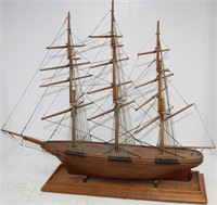 CA. 1920 HANDMADE WOODEN SHIP MODEL MADE AT