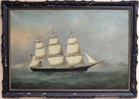 MID 19TH CENTURY CHINA TRADE PAINTING DEPICTING