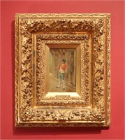 Maurice Blum, 19th c. Painting in Elaborate Frame