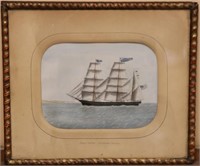 FRAMED 19TH CENTURY WATERCOLOR, OF THE AMERICAN