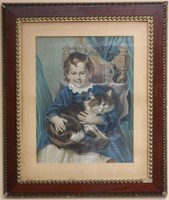 FRAMED LATE 19TH CENTURY COLORED LITHOGRAPH