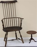 18TH CENTURY FAN BACK WINDSOR ARMCHAIR. NATURAL