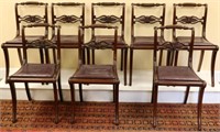 SET OF 8 EARLY 19TH CENTURY CARVED MAHOGANY SIDE