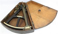 19TH CENTURY SEXTANT BY E & GW BLUNT. EBONY WITH