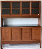 DUNBAR, MIDCENTURY SIDEBOARD AND SUPERSTRUCTURE.