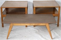 THREE MID-CENTURY TABLES. TO INCLUDE: A PAIR OF