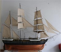 HANDMADE WOODEN SAILING SHIP MODEL OF THE CHARLES