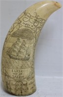 EARLY 20TH CENTURY SCRIMSHAW WHALE'S TOOTH