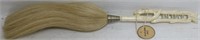 19TH CENTURY SCRIMSHAW FLY WHISK WITH CARVED