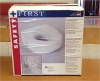 Safety first elevated toilet seat