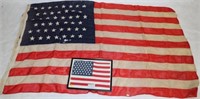 TWO UNITED STATES FLAGS. TO INCLUDE: A 45-STAR